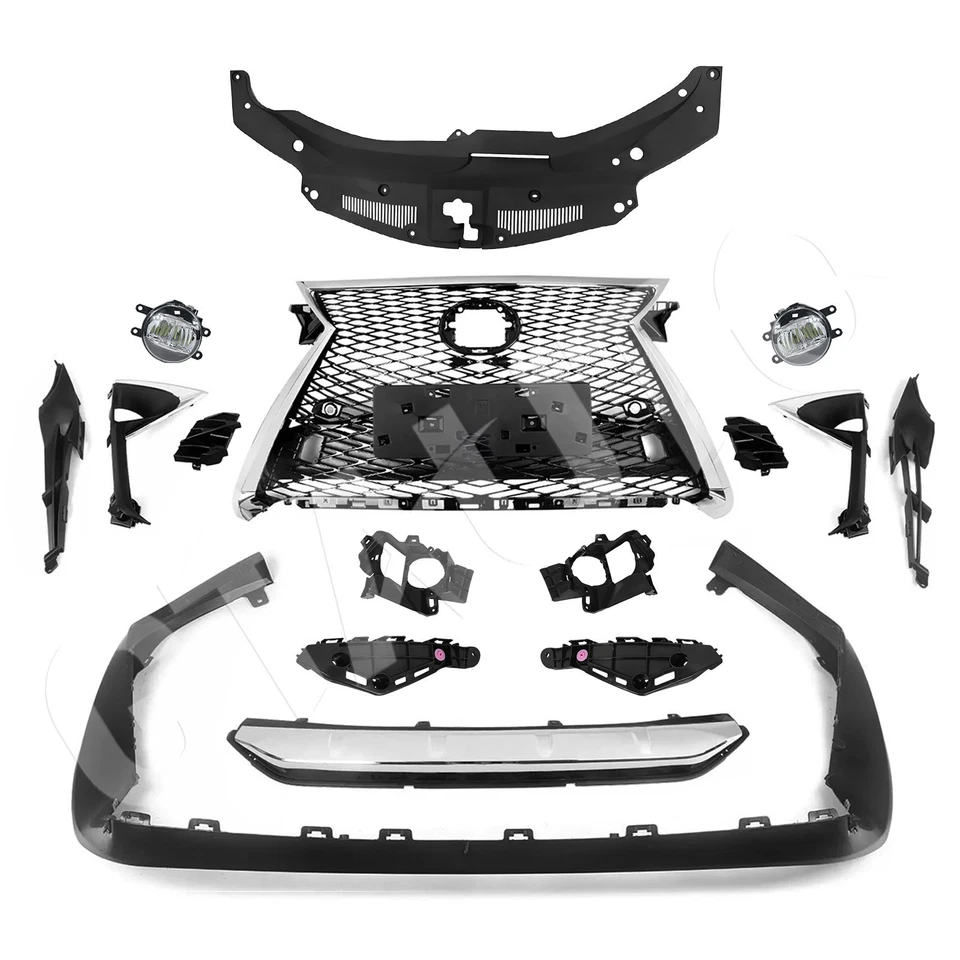 Front Grille Fog Lights Radiator Cover Assembly For 2016-2019 Lexus RX350 RX450h Foto 2 de 4