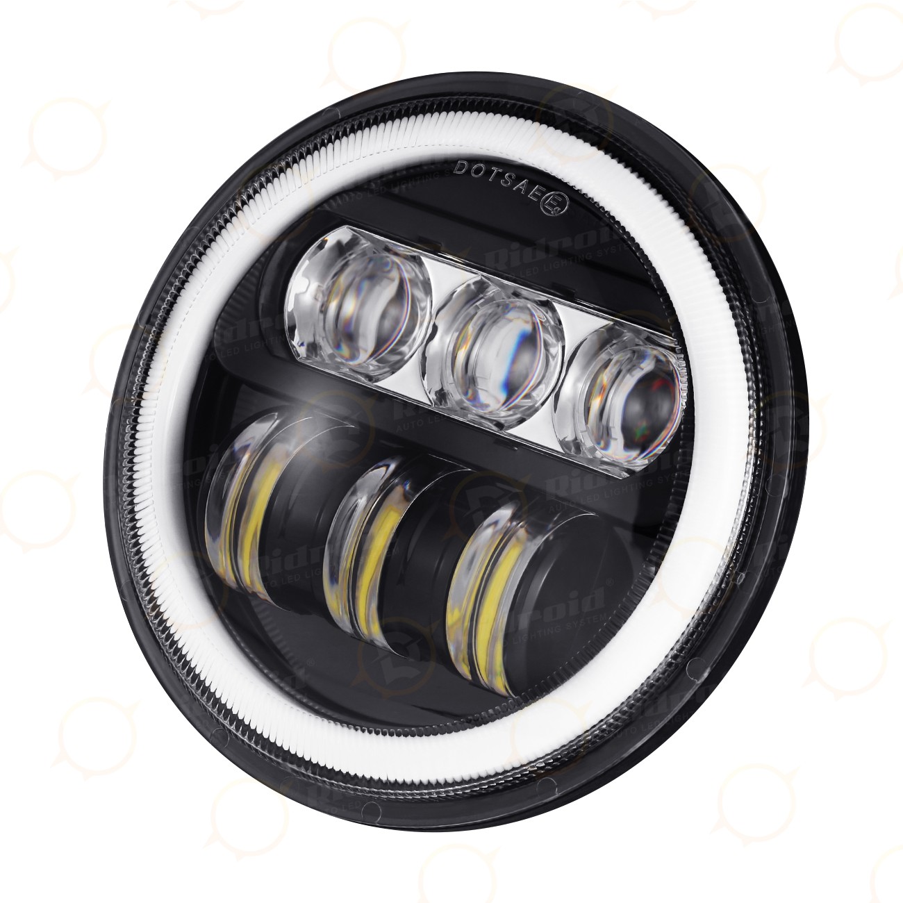 Hot 80W 5.75" LED Headlight for Harley Dyna Super Wide Glide Low Rider Sportster