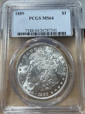 1889 P Morgan Silver Dollar PCGS MS64, 7341, Free Shipping