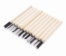 Stechbeitel Beitel Schnitzbeitel Set 12 tlg. KD11774 Profi Holzschnitzwerkzeug