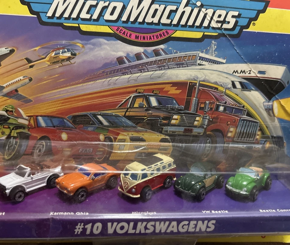 Micro Machines #10 Volkswagen CLASSICS 5 CARS 1996 Galoob VTG 75030 Year - Image 2 of 3