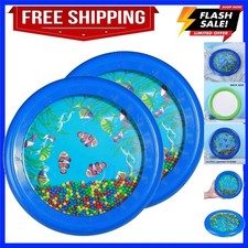 2 Pcs Ocean Drums Wave Bead Drums Sea Sound Drums Musical Instruments for Kid...
