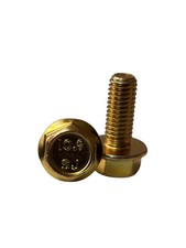 100 pcs M6-1.0x16 Hex Flange Frame Bolt Class 10.9 DIN 6921 Zinc Yellow