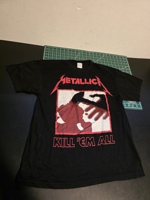 Vintage Metallica Kill 'Em All T-shirt Thrash Metal Band Black Size L Stedman