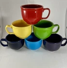Set Of 6 Homer Laughlin Jumbo Coffee/Soup Mugs Mixed Colors