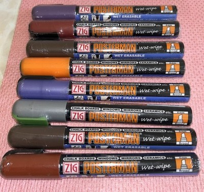 Kuretake ZIG Posterman PMA-50 Waterproof Chalk Pen   (8 Pack) Multicoloured #2