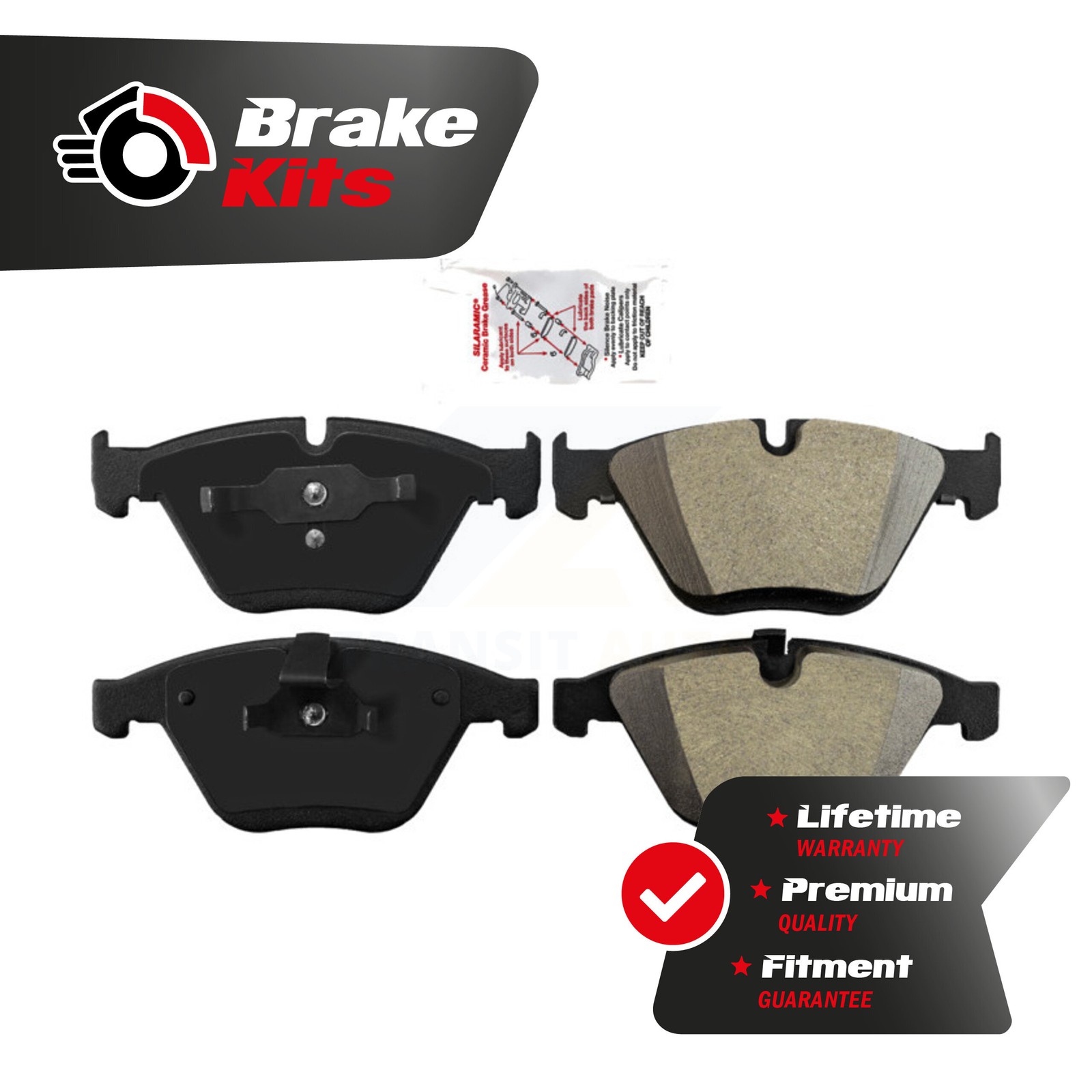 Front Semi-Metallic Disc Brake Pads For 2009-2012 BMW 328i xDrive