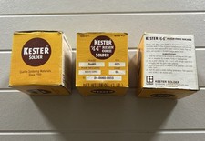 VINTAGE KESTER "44" ROSIN CORE SOLDER 66 SN60 .050 Dia NOS 3 Ea. 1 Lb. Boxes