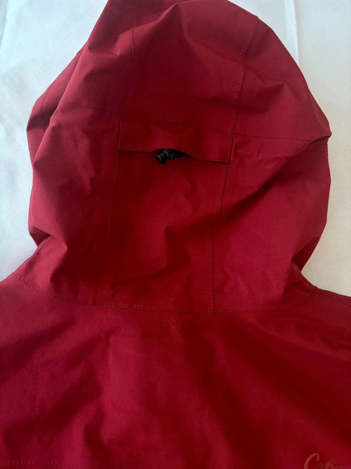 Cabelas Goretex Jacket Mens XL Red Rain Waterproof Parka Full Zip Hooded - product detail image 8