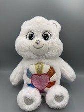 Care Bears Togetherness Bear Plush White Rainbow Heart 10 Stuffed Toy