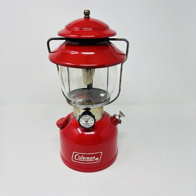 #ad Vintage Coleman 200A Red Lantern 9 70 Single Mantle White Gas Camping Untested $79.99