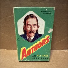 All-Fair Authors Card Game Boxed Set Literature Theme Vintage