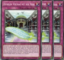 yugioh 3x Dunkler Vertrag mit der Hexe SDPD-DE035 COMMON 1AUFLAGE DEUTSCH
