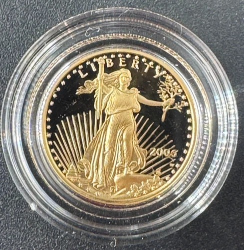 2006 American Gold Eagle $5 Coin – 1/10 oz Fine Gold BU Brilliant Uncirculated –
