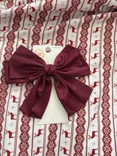 Christmas Girls Bow Maroon with Sparkles BRAND NEW