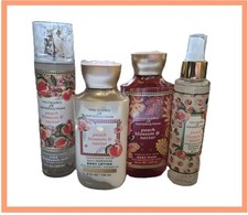 Bath  Body Works Peach Blossom Nectar Mist, SHimmer, Lotion, Wash 4 Piece Set