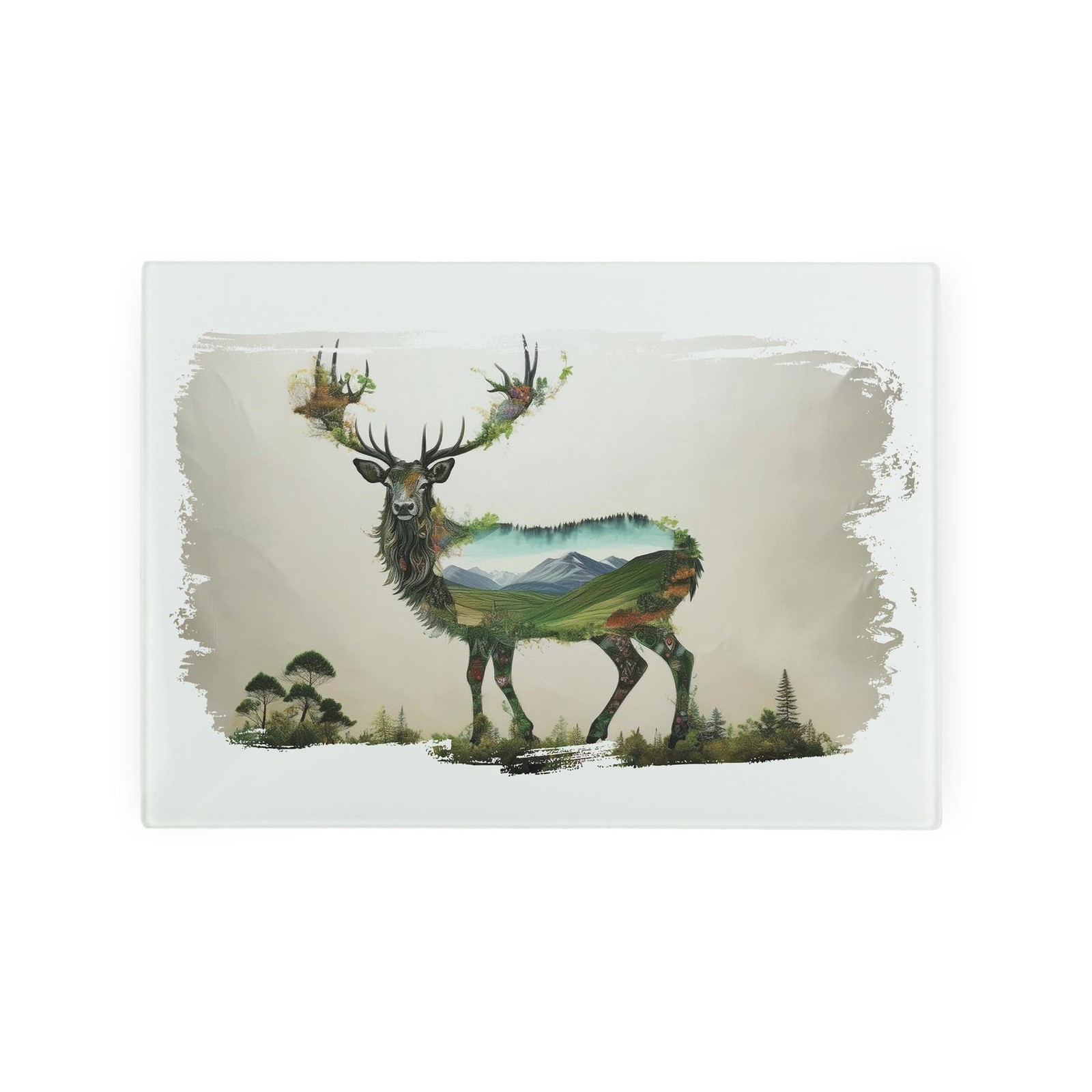 Countryside Animals Kitchen Gifts - Stag Smooth Glass Worktop Protector