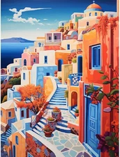 Paint by Numbers Kit for Adults, Seaside Acrylic 16x20 inches, MT19893-US 