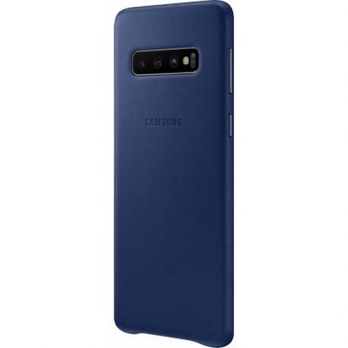 Coque Samsung en Cuir Galaxy S10 Bleu Marine : l'élégance du cuir véritable