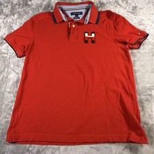 Tommy Hilfiger Men  s Polo Shirt Size Medium Vtg Y2K Preppy