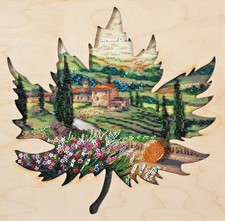 Bead Embroidery Kit "The sun of Toscana" Stitching Handmade Beadwork