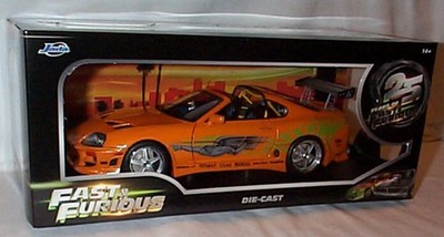 Jada Fast and Furious Serienauto - Brian Toyota Supra MK4 25 Jahre Neu Maßstab 1:18