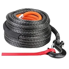  Synthetic Winch Rope Cable Kit 1/2" x 92 ft 31500LBS Winch Line with Hook and 