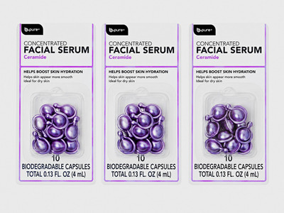 b.pure Concentrated Facial Serum Ceramide Biodegradable Capsules Hydration Lot 3