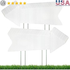 20 Pack Blank Arrow Yard Signs W/ Stakes Directional Event Advertising New