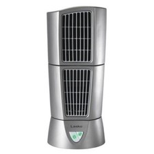 Ventilador de torre de viento de escritorio Lasko 4910 plástico gris platino incorporado 14 pulgadas