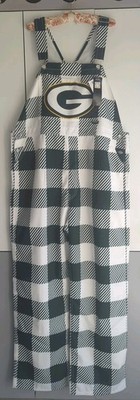 Game Overalls Bibs Men's XL Striped Green Bay Packers NFL Team Apparel FOCO NWT 