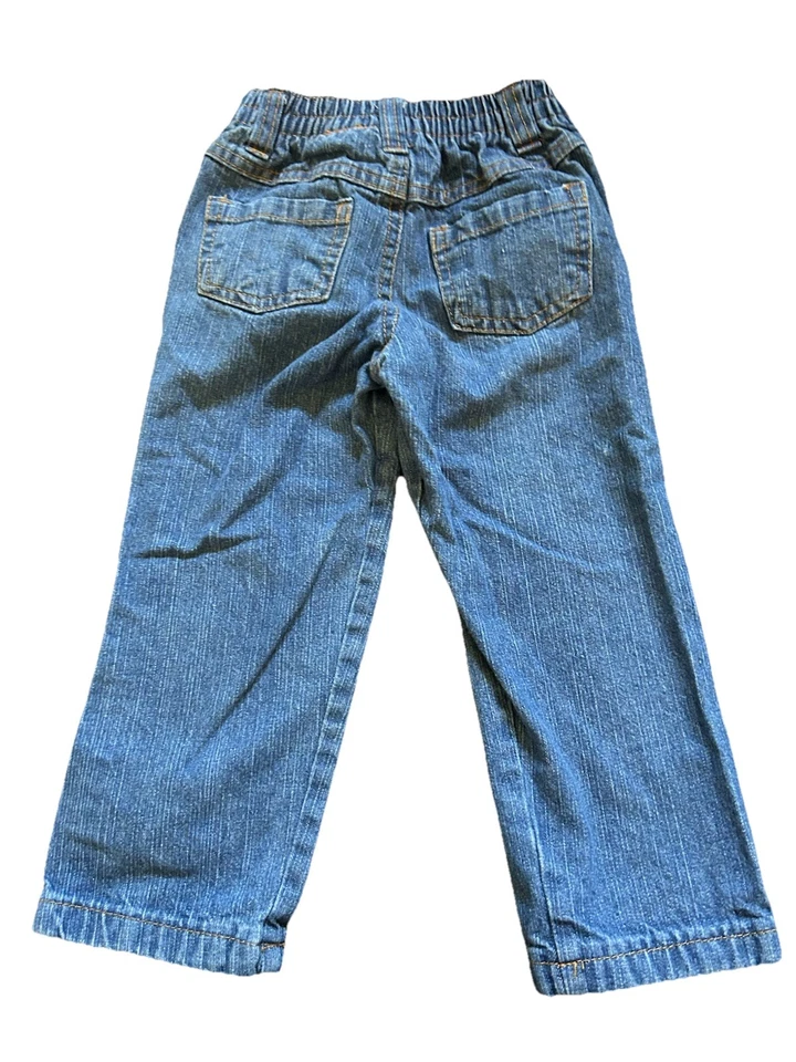 Jeans jeans Despicable Me, Minion Made 3T 100% algodão lavagem média elástico costas - Imagem 3 de 3