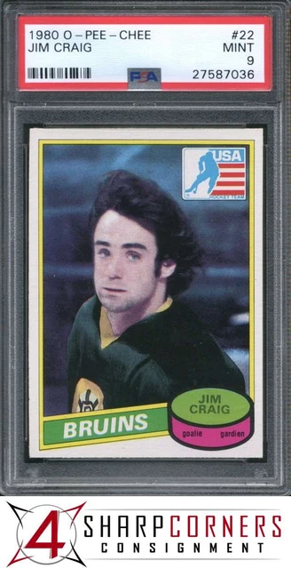 1980 O-PEE-CHEE #22 JIM CRAIG RC BRUINS PSA 9