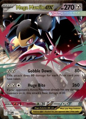 Mega Mawile ex 094/132 Holo Pokemon Mega Evolution Double Rare NM