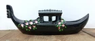 Vintage Brush McCoy Mid Century Art Pottery Grandola Boat Black Planter 12"