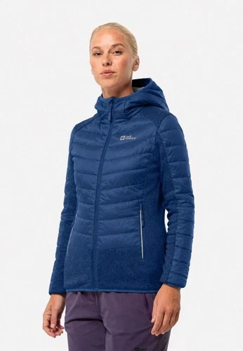 Jack Wolfskin Women's Hybrid Quilted Jacket Stormlock Blue Size XS / 34 Excellent! image 3