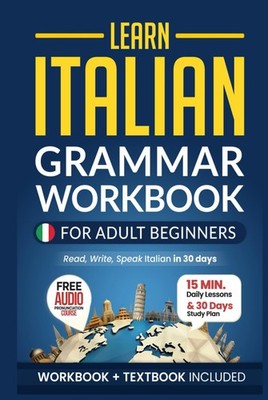 Learn Italian Grammar Workbook + Textbook for Adult Beginners Master Italian ...