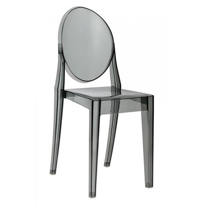 Aron Living 18.5'' Mid-Century Plastic Dining Chair in Smoke Gray