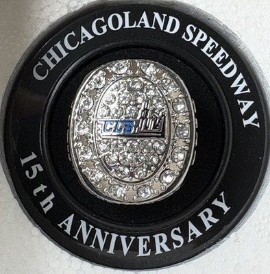 Chicagoland Speedway CLS 15th Anniversary Ring Nascar New in Box  HTF Rare