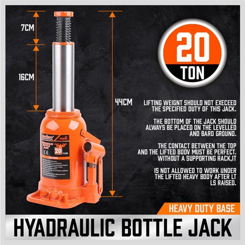 HORUSDY 20T Ton Hydraulic Bottle Jack Heavy Duty Lifter Car Repair Truck Caravan - Picture 3 of 8