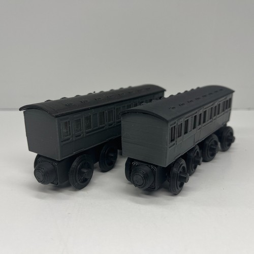 Wooden Railway Compatible Gray Passenger Train Custom Thomas and Friends Brio - Picture 3 of 7