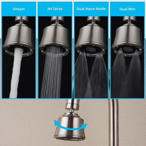 Sink Faucet Aerator,360°Big Angle Swivel Faucet Sprayer Head,Kitchen Sink Faucet - Picture 6 of 47
