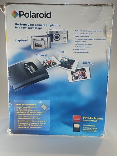 Portable Digital Photo Printer by Polaroid P-500ir NIB Box is Open - Picture 3 of 5