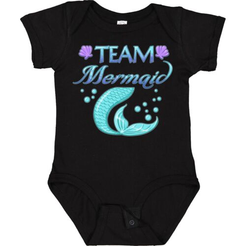 Inktastic Team Mermaid Baby Bodysuit Mermaids Crew Fun Tail Scales Water Swim