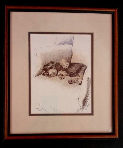 Cecil Aldin Print 9" X 7" Framed Matted Ready To Display 15.5" X 13" Overall - Picture 2 of 7