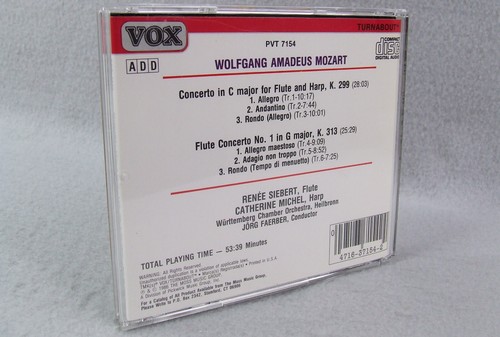 Mozart - Concerto in C Major for Flute and Harp K. 299 and K. 313 (CD, 1986 Vox) - Picture 2 of 4