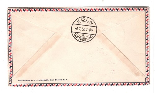 GERMANY Cover GRAF ZEPPELIN 2m *SUDAMERICAFAHRT* Overprint 1930 Offenbach KZ90 - Picture 5 of 10