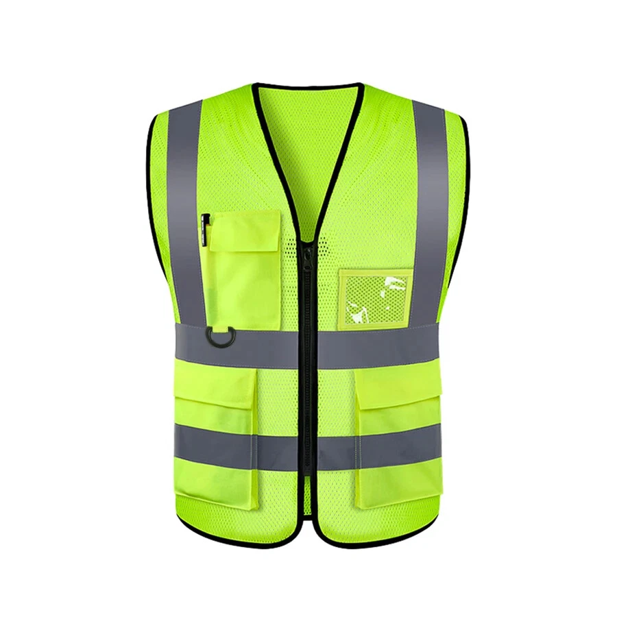 Gilet sécurité haute visibilité | Réfléchissant, réglable, 5 poches, cyclisme - Photo 1/4