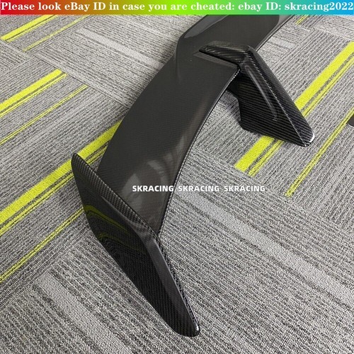 REAL CARBON FIBER REAR TRUNK SPOILER WING Fits Kia Stinger 2018-2023 DUCKBILL - Picture 12 of 24