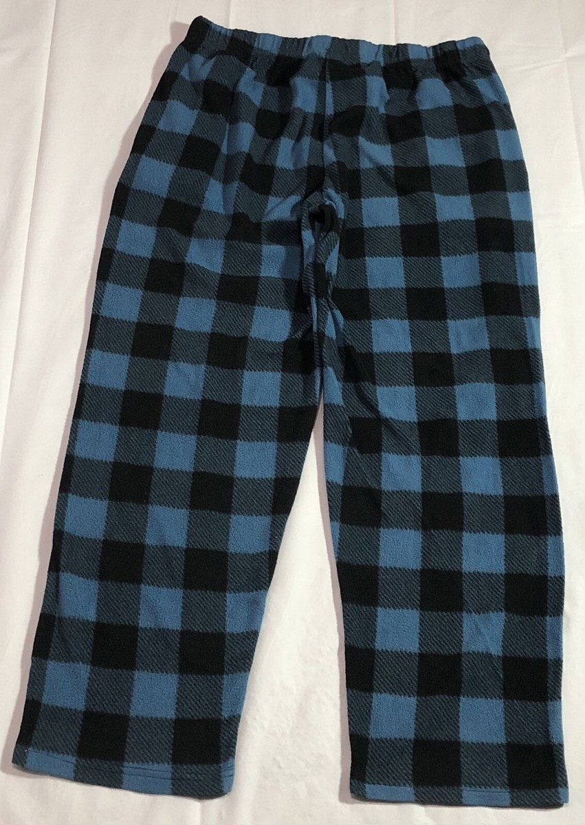 DG Hill Fleece Pajama Pants Men's Large Lounge Plaid Preppy